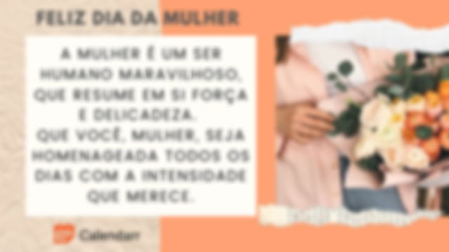 Mensagem dia da mulher