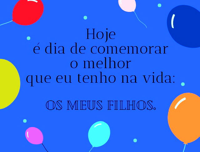 Feliz dia dos filhos