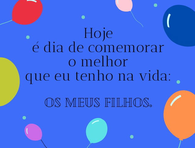 Feliz dia dos filhos