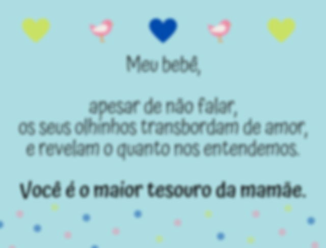 Mensagem para filho bebê