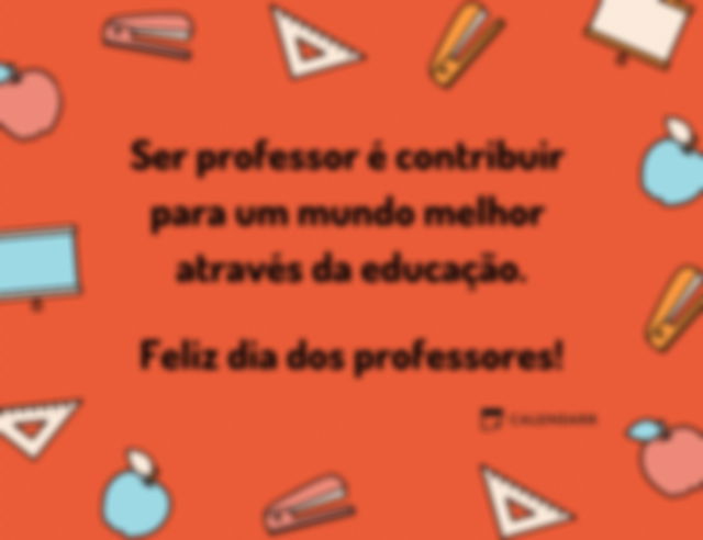 Mensagem para o dia dos professores