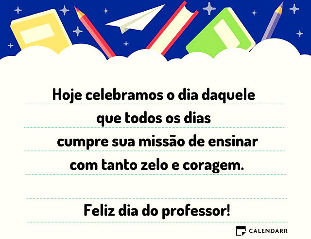 17 mensagens para desejar um feliz Dia dos Professores - Calendarr 17 mensagens para desejar um feliz Dia dos Professores - Calendarr