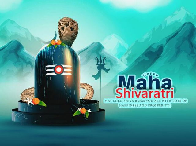 mahashivratri poster with a shiv linga