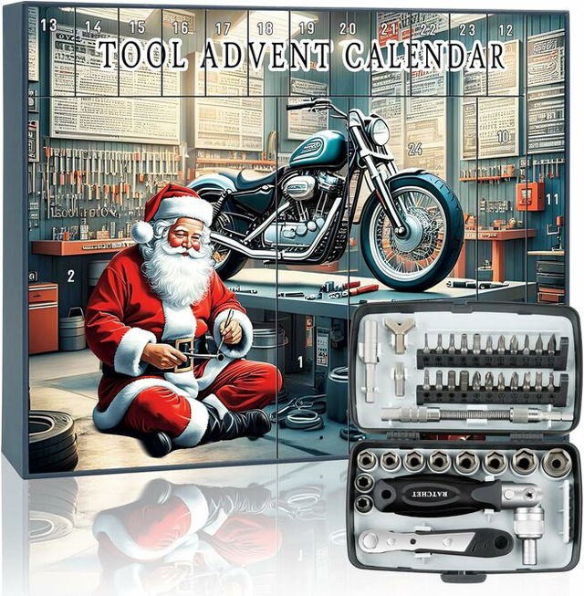 MH MYLUNE HOME Tool Advent Calendar for Adult Men-24 Days Christmas Countdown Gift Set with Premium Sockets