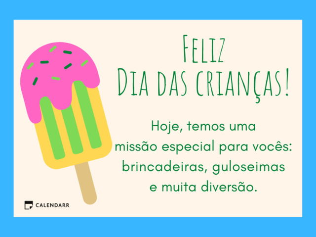 Homenagem dia das crianças