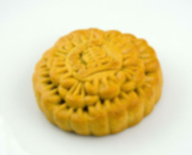 A mooncake on a background of white