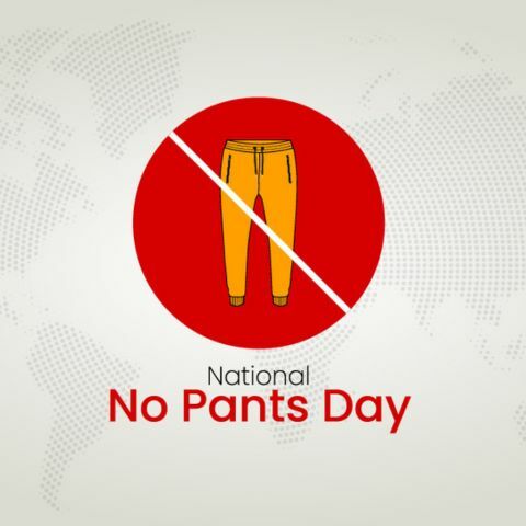 No Pants Day, rubber stamp, vector Illustration