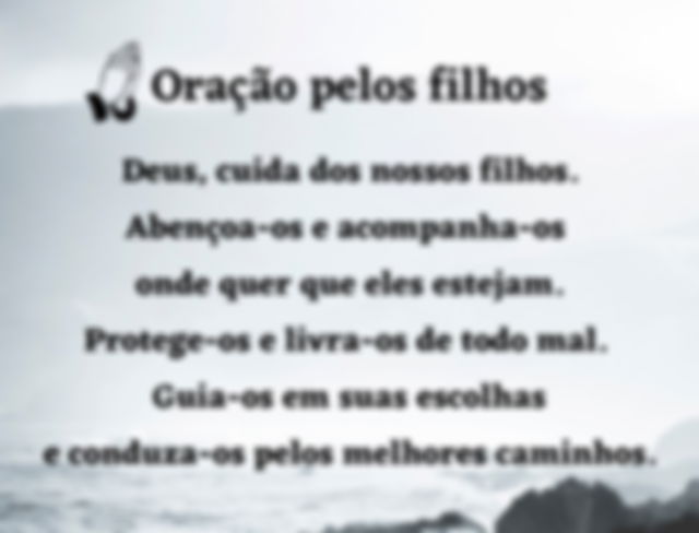 Oração pelos filhos