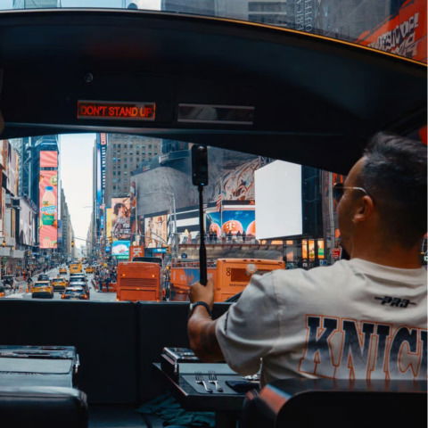 NYC Bustronome Gourmet Sightseeing Lunch tour Panoramic Bus