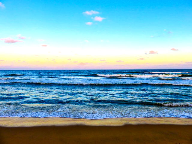 beach and sunrise and clear sky