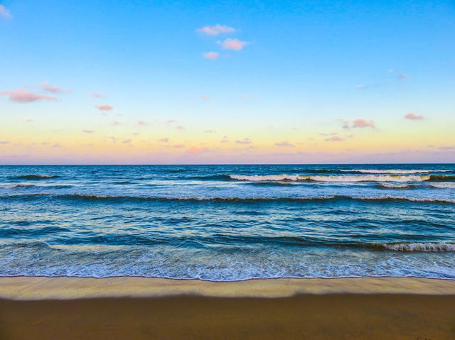 beach and sunrise and clear sky