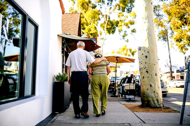 elderly couple