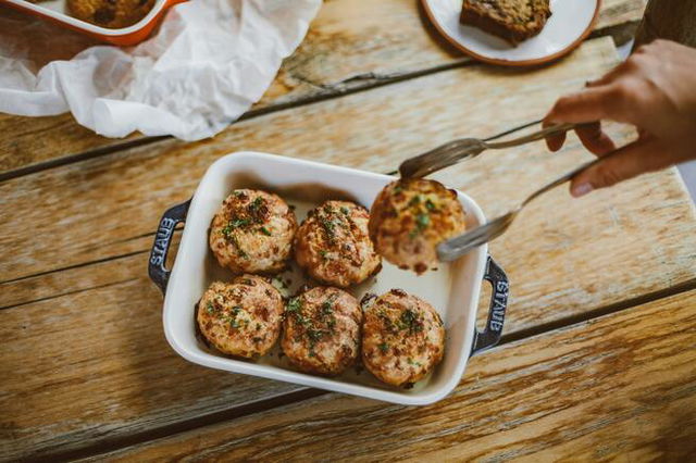 Meatballs on Baking Tray