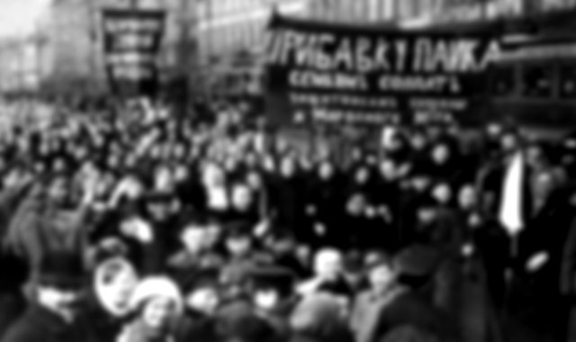 Protesto de mulheres na Rússia em 1917