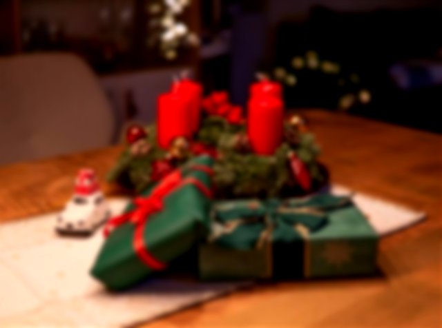 An image of gifts and decorations