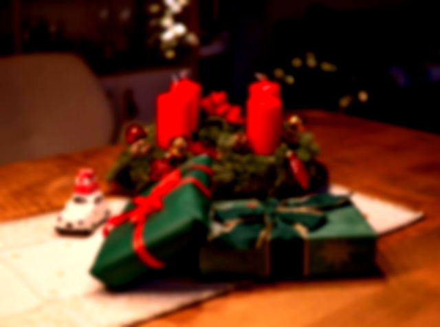 An image of gifts and decorations