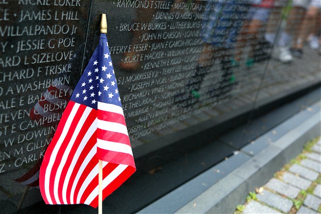 Vietnam memorial in Washington DC