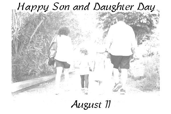 Happy sons and daughter day poster