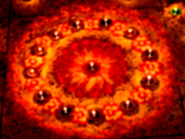 diyas and rangoli