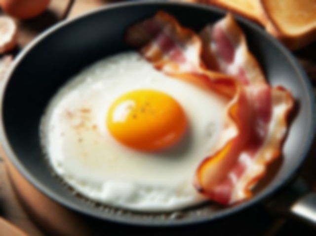 sunny side up eggs with bacon