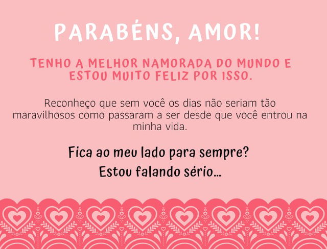 Tenho a melhor namorada do mundo