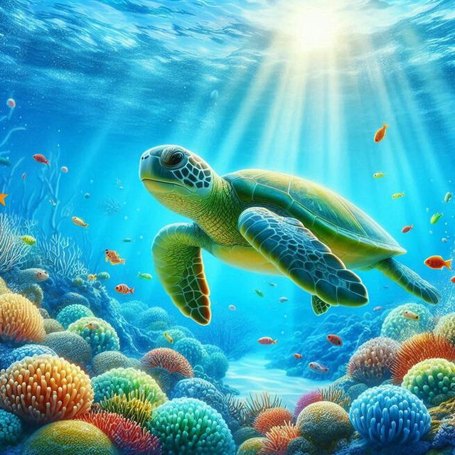 AI generated image of turtle