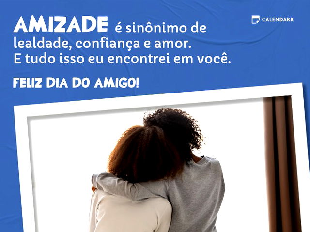 Mensagem de feliz dia do amigo