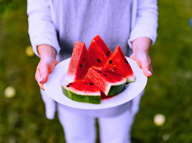 sliced up watermelons