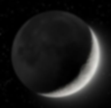 An Image Of A Waxing Crescent Moon