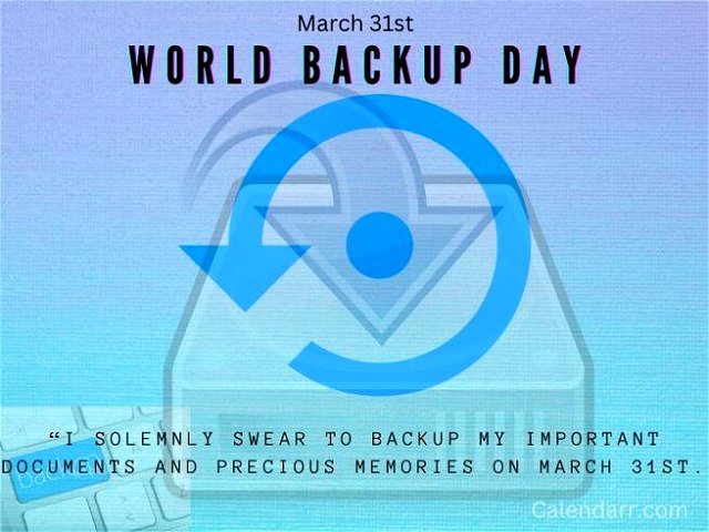 An image created by us to represent world backup day with the pledge