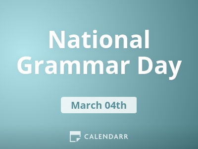 National Grammar Day