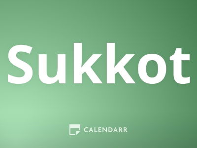 Sukkot | October 3 - Calendarr