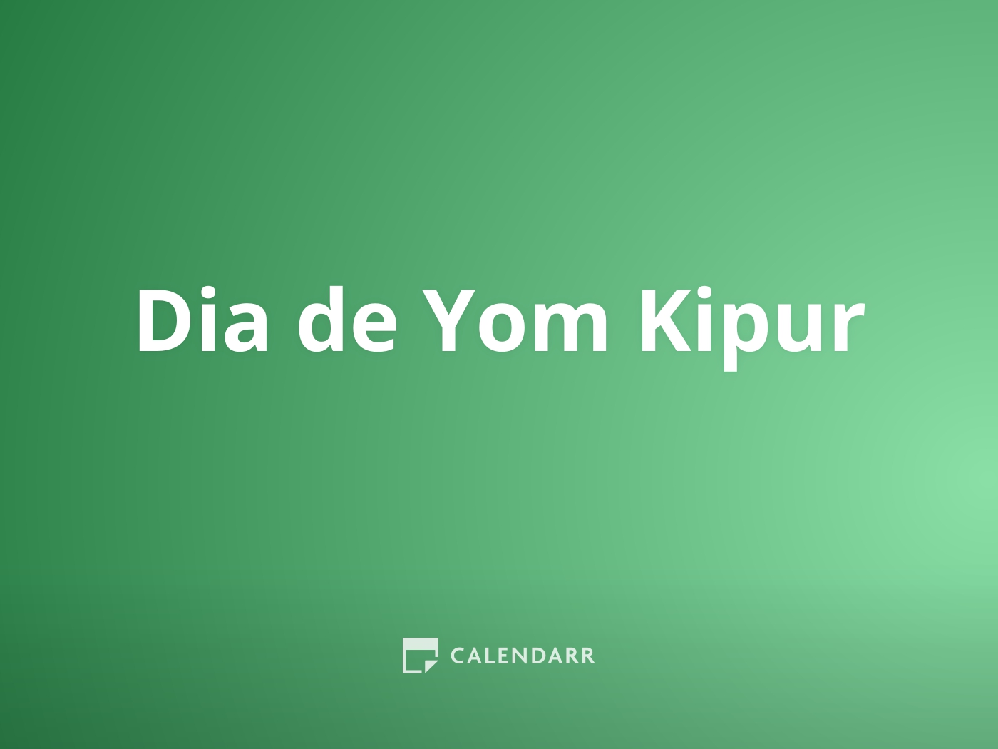 Dia de Yom Kipur 11 de Outubro de 2024 Calendarr