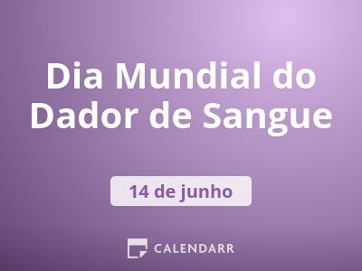 Dia Mundial do Dador de Sangue