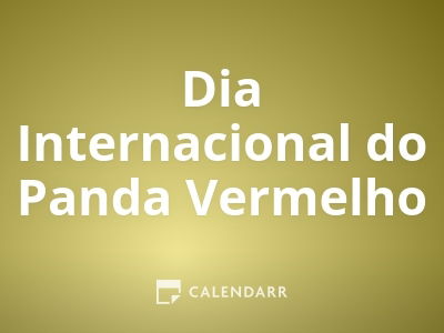 Dia Internacional do Panda Vermelho