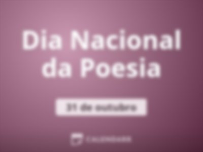 Dia Nacional da Poesia