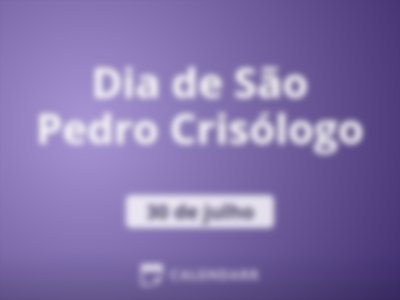 Dia de São Pedro Crisólogo