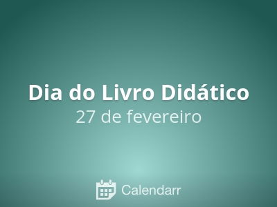 Dia do Livro Didático