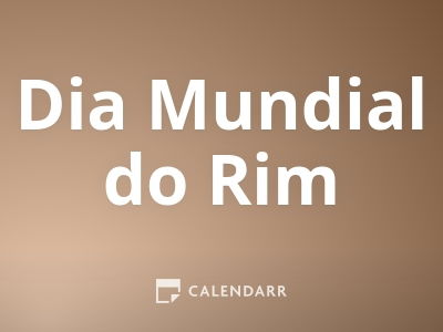 Dia Mundial do Rim