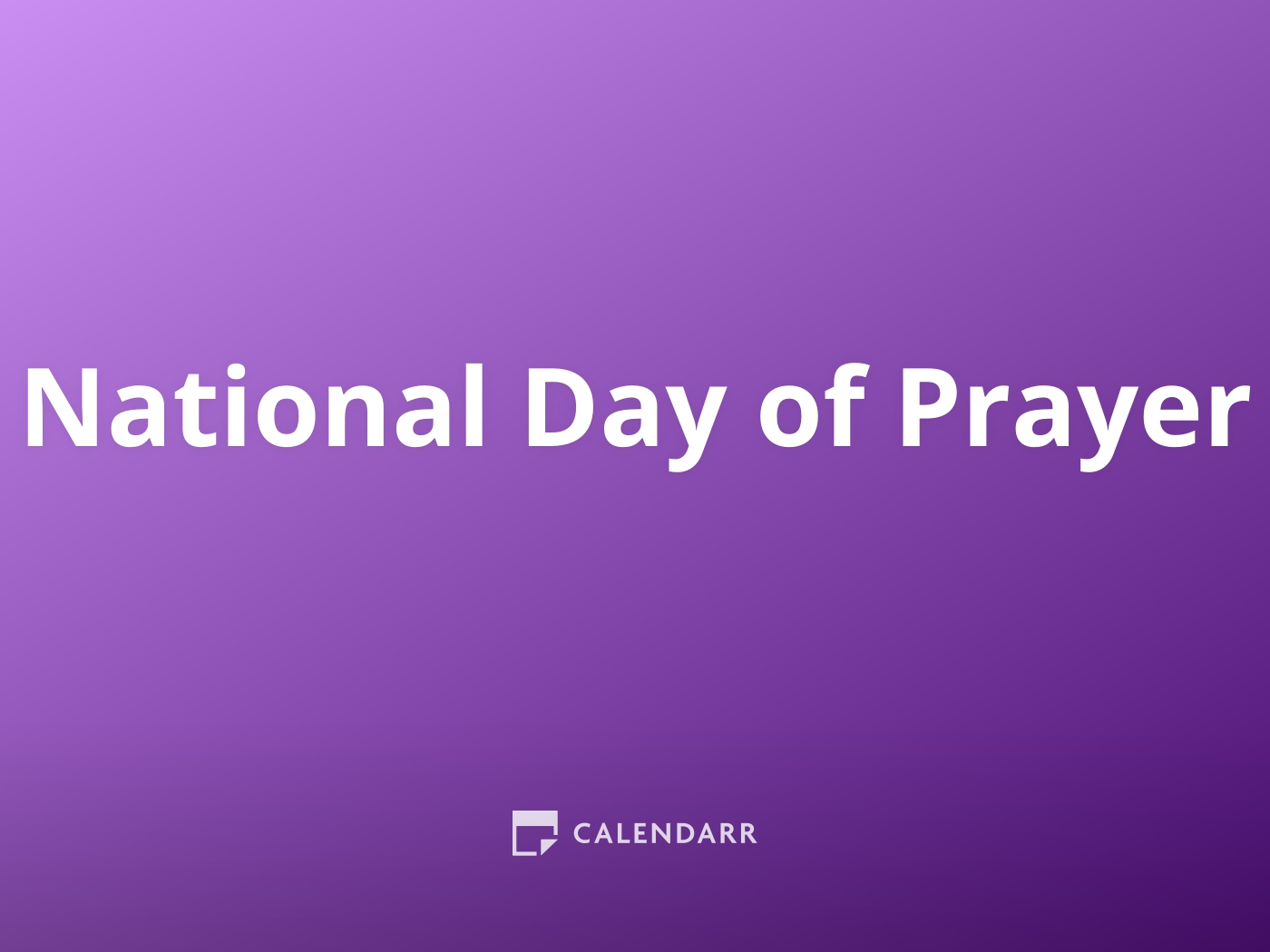 National Day of Prayer May 1 Calendarr