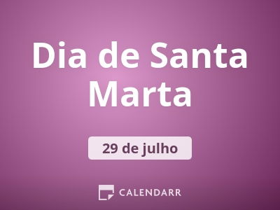 Dia de Santa Marta