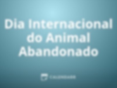 Dia Internacional do Animal Abandonado