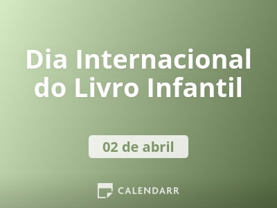 Dia Internacional Do Livro Infantil 2 De Abril Calendarr