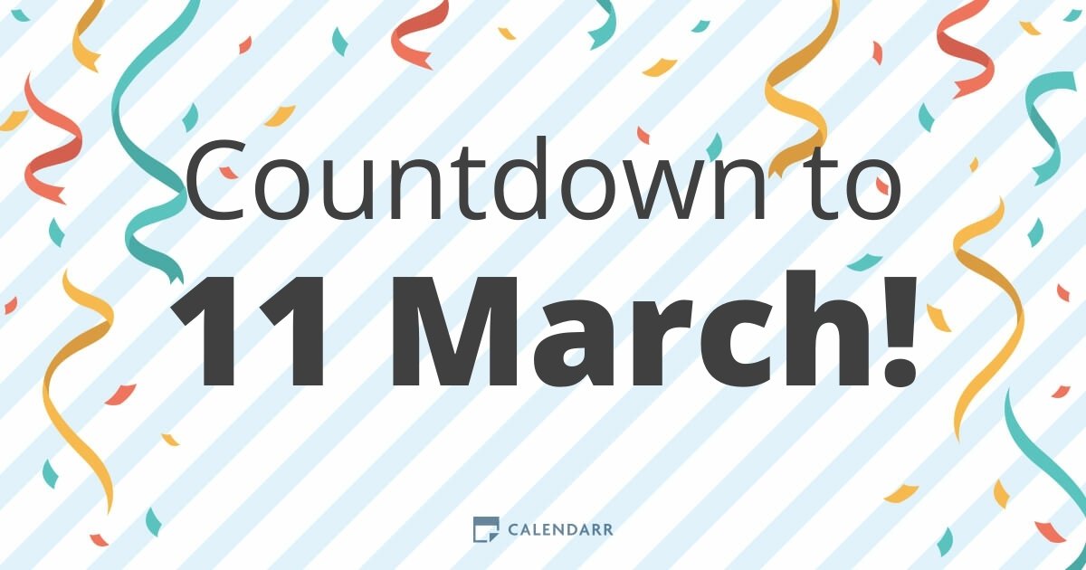 Countdown to 11 March Calendarr