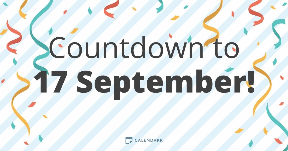 Countdown to 17 September Calendarr