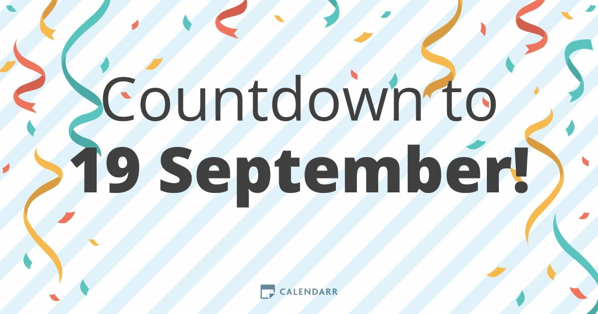 Countdown to 19 September Calendarr