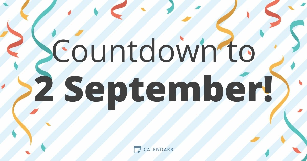 Countdown to 2 September Calendarr