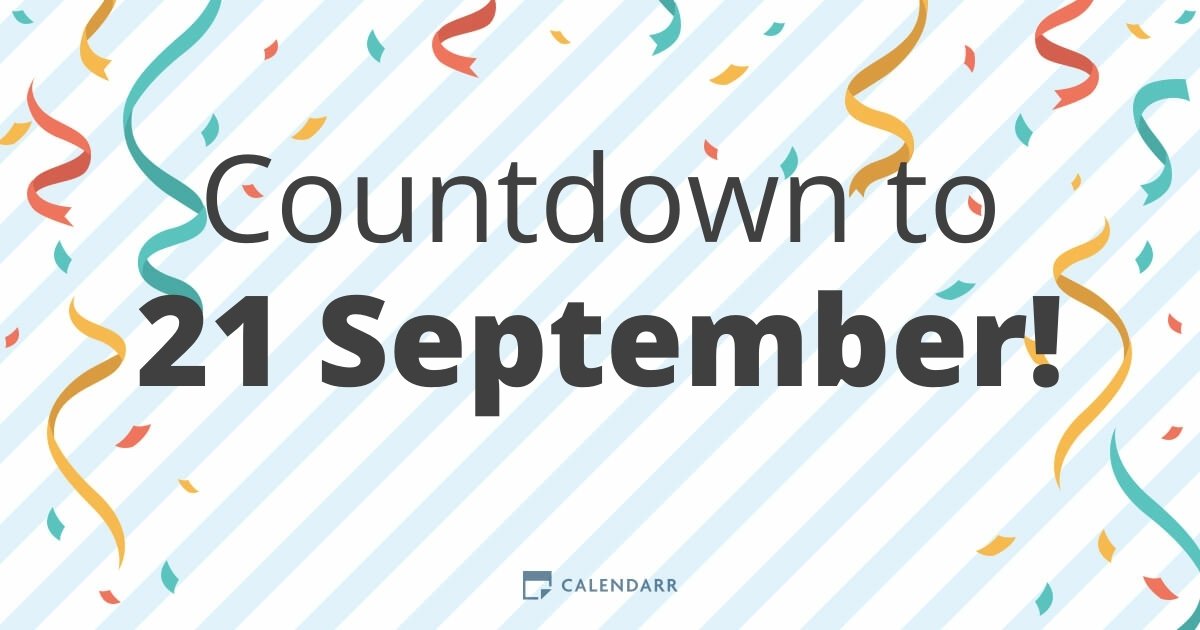 Countdown to 21 September Calendarr