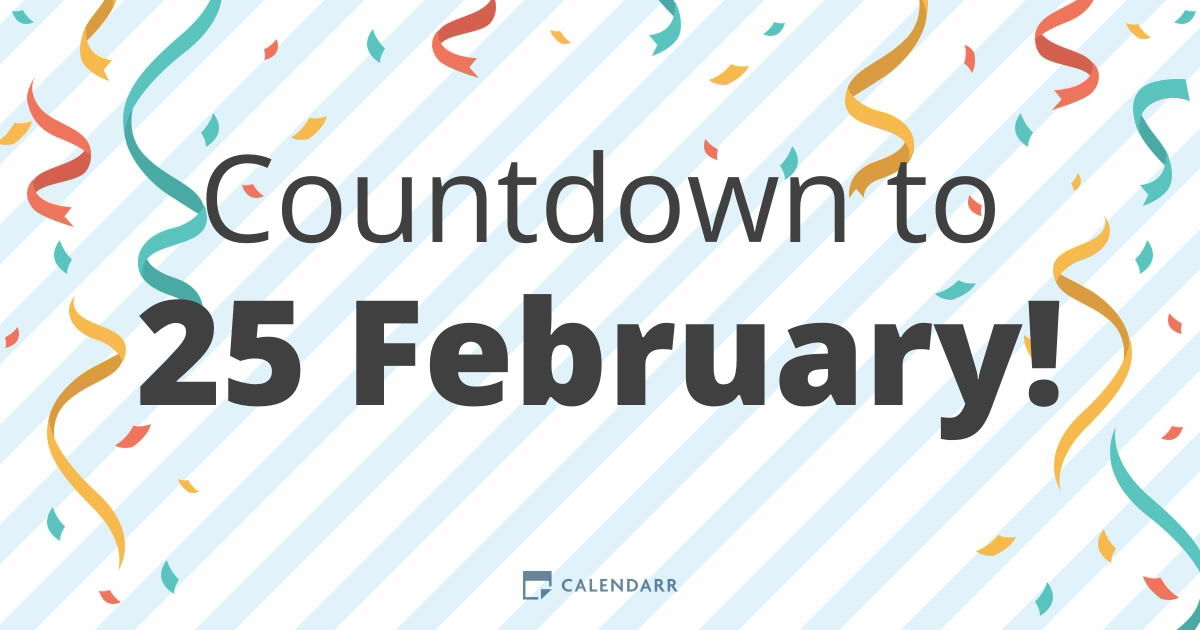 Countdown to 25 February Calendarr