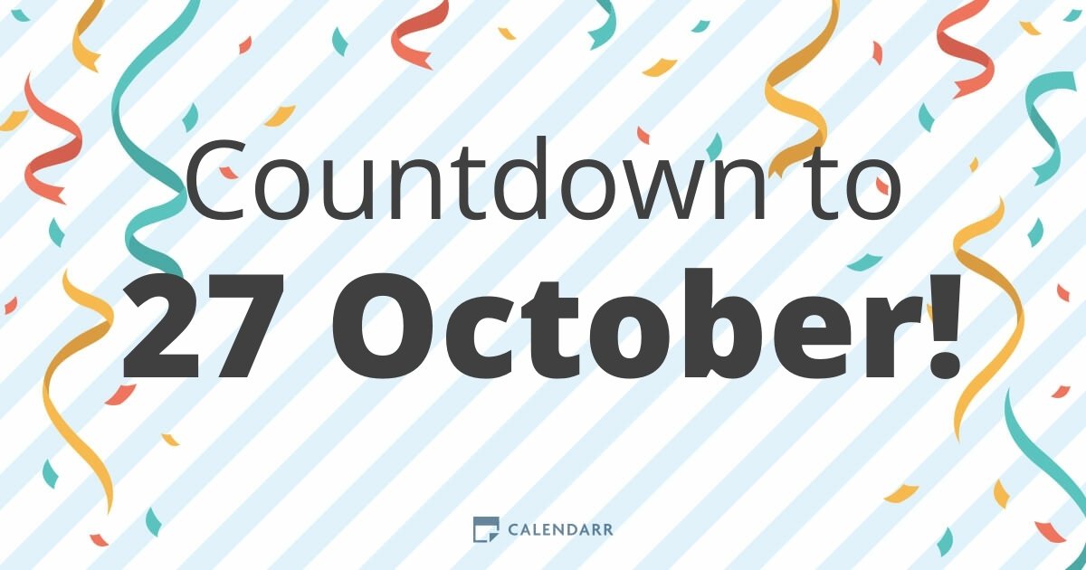 Countdown to 27 October Calendarr